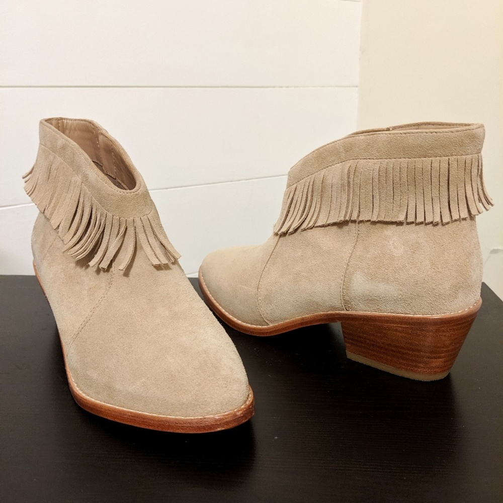 NIB Joie Makena Suede Fringe Bootie - Picture 2 of 3